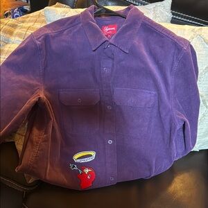 Supreme Purple Corduroy Shirt